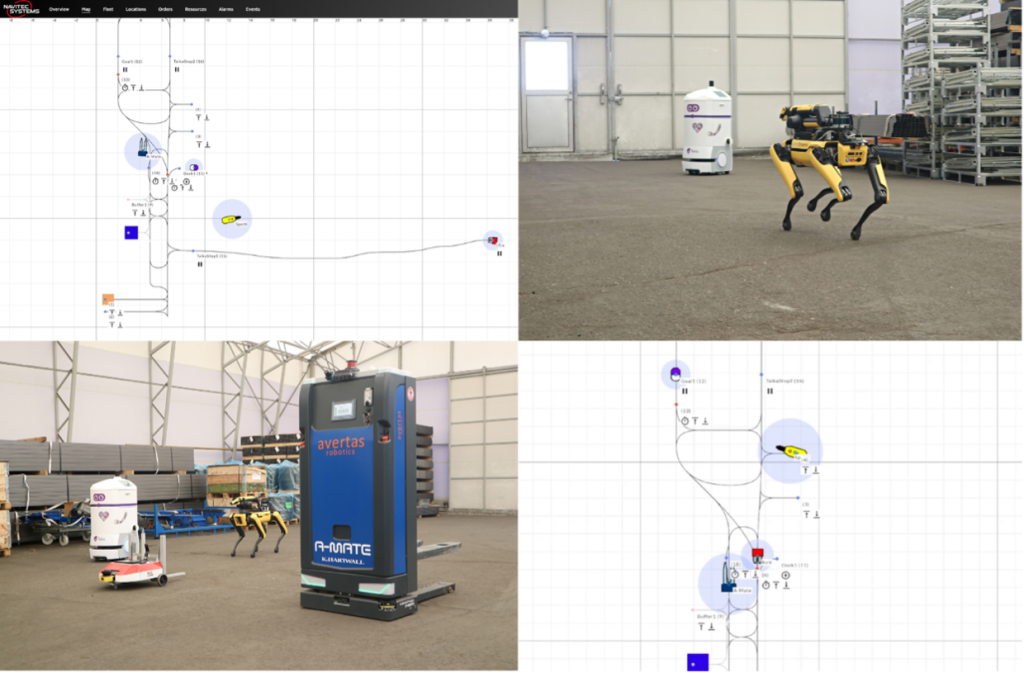 Navitec Fleet Control managing 4 different vehicles in the same fleet; Muro project.