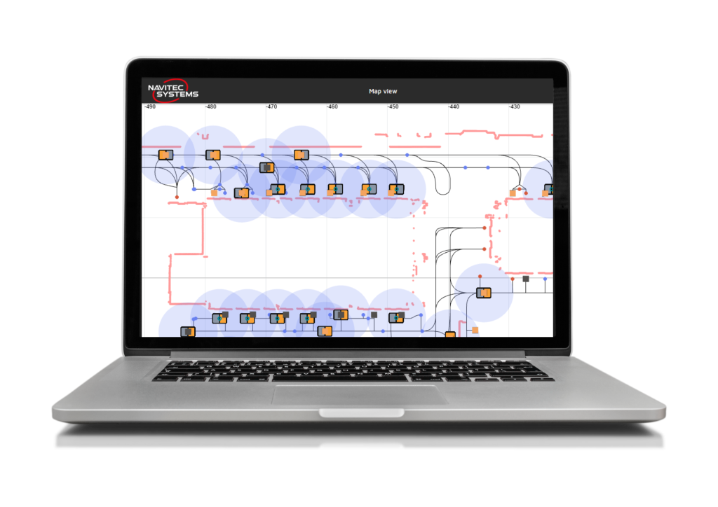 Laptop display with Navitec Fleet Management Software (Navithor)